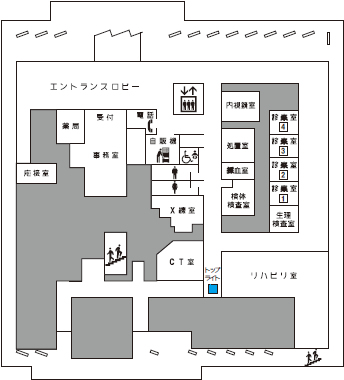 フロアマップ 1F 外来受付・検査
