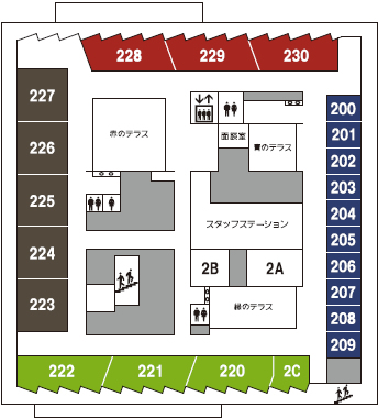 フロアマップ　2F　病棟